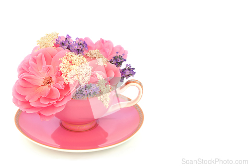 Image of Rose Lavender and Elder Flower Surreal Fun Composition
