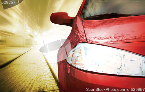 Image of Red Sport Car - Front side