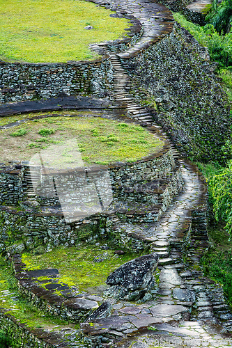 Image of Ciudad Perdida, ancient ruins in Sierra Nevada mountains. Santa Marta, Colombia wilderness