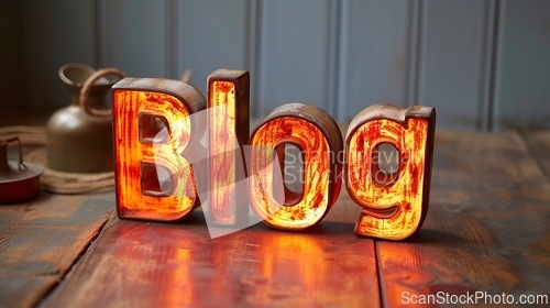 Image of Front Lighting Blog concept creative art poster.