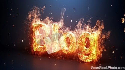 Image of Galaxy Blog concept creative art poster.
