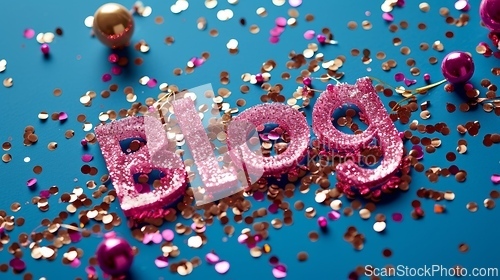 Image of Glitter Blog concept creative art poster.