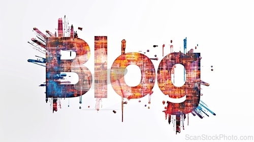 Image of The word Blog created in Glitch Art.