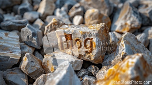 Image of Gneiss Stone Blog concept creative art poster.