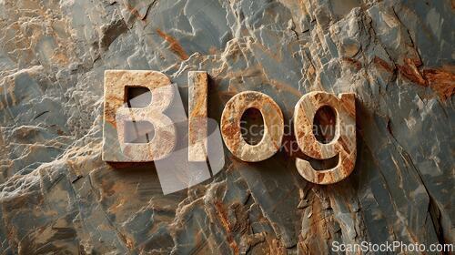 Image of Gneiss Stone Blog concept creative art poster.