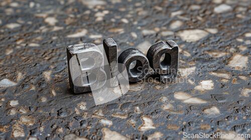 Image of Granite Stone Blog concept creative art poster.