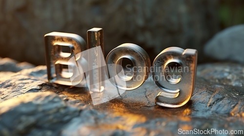Image of Grey Glass Blog concept creative art poster.