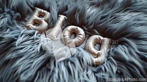 Image of Grey Fur Blog concept creative art poster.