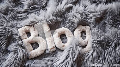 Image of Grey Fur Blog concept creative art poster.