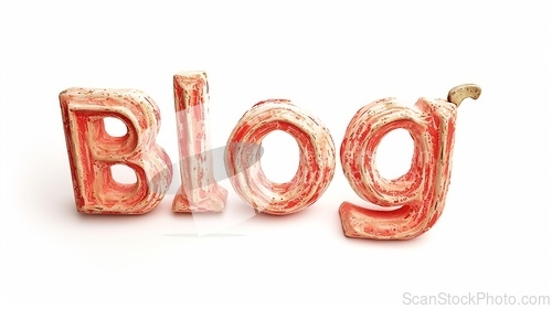 Image of The word Blog created in Hand-Lettering.