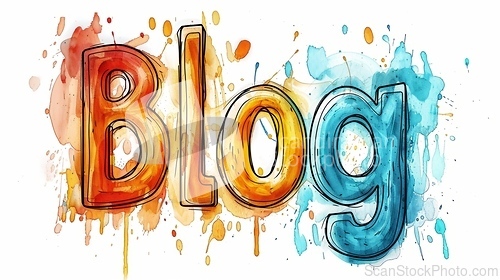 Image of The word Blog created in Hand-Lettering.