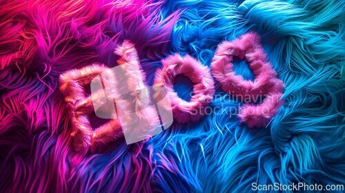 Image of Holo Fur Blog concept creative art poster.