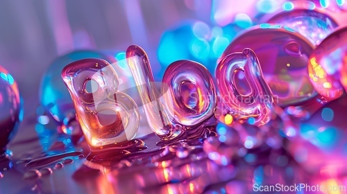 Image of Holo Slime Blog concept creative art poster.