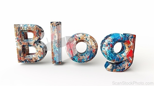 Image of The word Blog created in Impressionism.