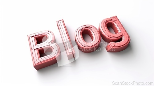 Image of The word Blog created in Isometric Design.