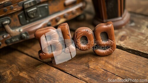 Image of Leather Blog concept creative art poster.