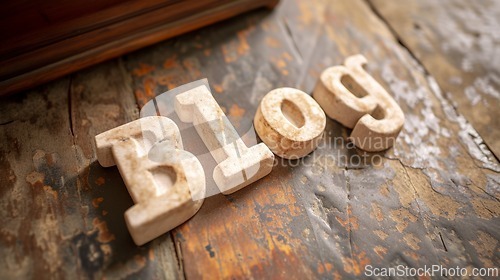 Image of Limestone Blog concept creative art poster.