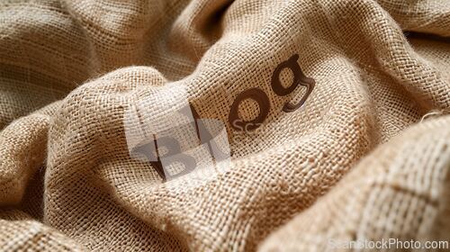 Image of Linen Blog concept creative art poster.