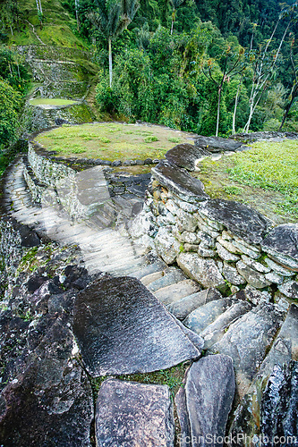 Image of Ciudad Perdida, ancient ruins in Sierra Nevada mountains. Santa
