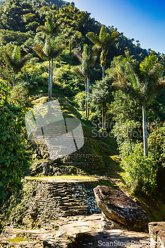 Image of Ciudad Perdida, ancient ruins in Sierra Nevada mountains. Santa