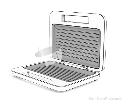 Image of Sketch of electric sandwich maker