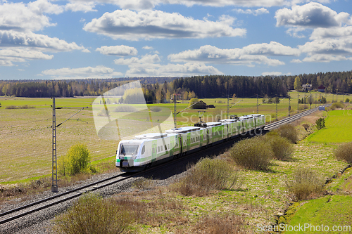 Image of Rural Landscape with VR Group Pendolino Express Train