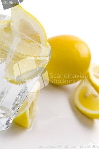 Image of soda water and lemon slices