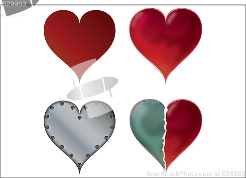 Image of four hearts 