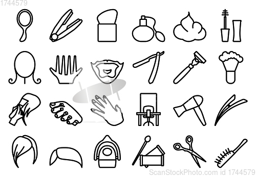 Image of Barber Icon Set