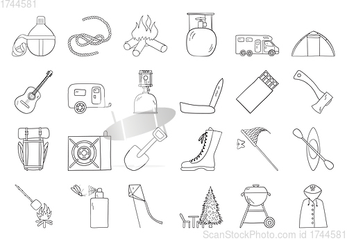 Image of Camping Icon Set