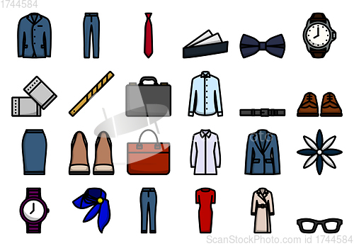 Image of Clothes Icon Set