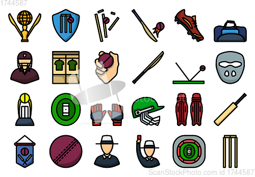 Image of Cricket Icon Set