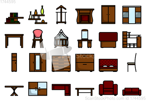 Image of Furniture Icon Set