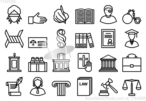 Image of Lawyer Icon Set