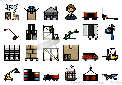 Image of Logistics Icon Set