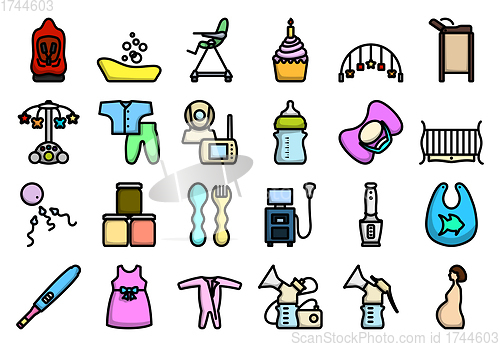 Image of Motherhood Icon Set