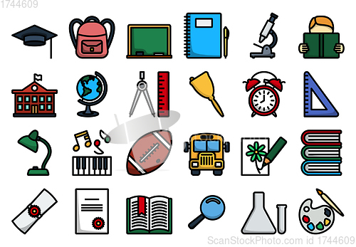 Image of School Icon Set