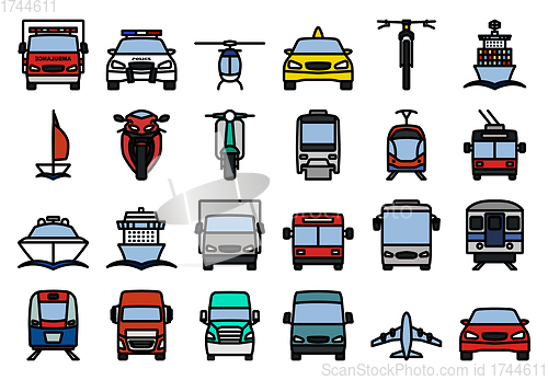 Image of Transport Icon Set