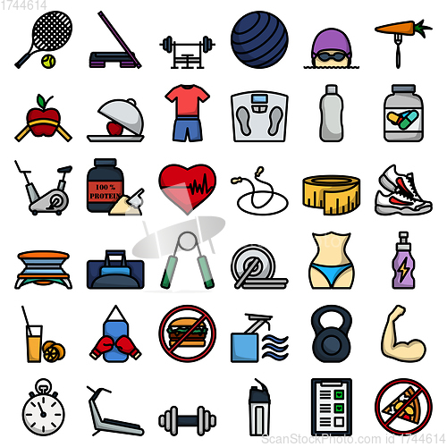 Image of Fitness Icon Set