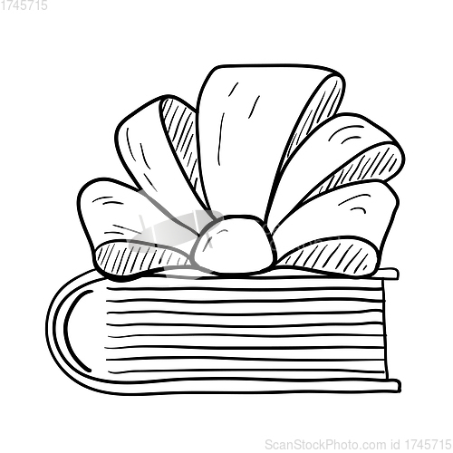 Image of Book With Ribbon Bow Icon