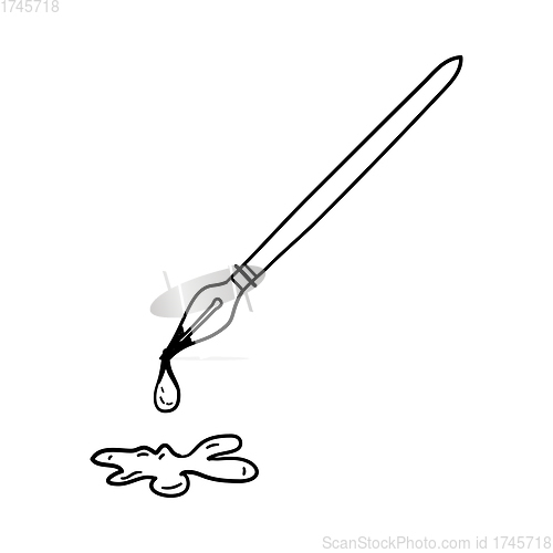 Image of Fountain Pen With Blot Icon