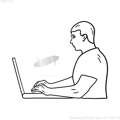 Image of Writer At The Work Icon