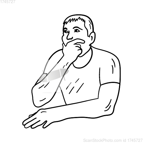 Image of Thinking Man Icon