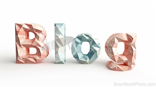 Image of The word Blog created in Low-Poly Art.