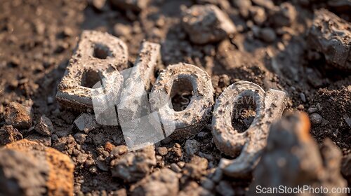 Image of Pumice Stone Blog concept creative art poster.