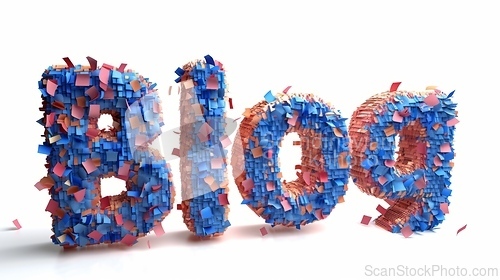 Image of The word Blog created in Paper Mosaic.