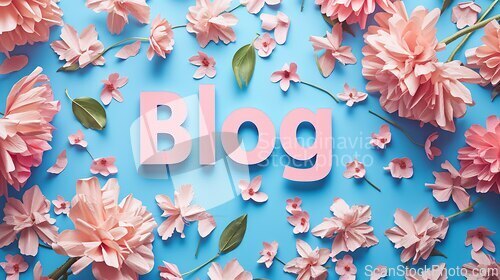 Image of Paper Craft Blog concept creative art poster.
