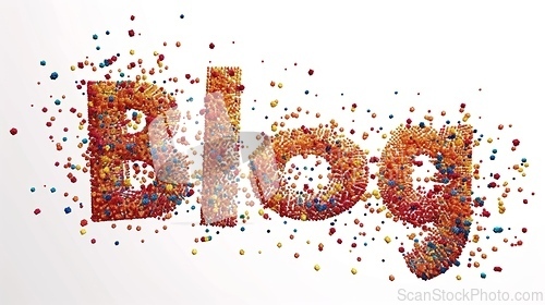 Image of The word Blog created in Pointillism.