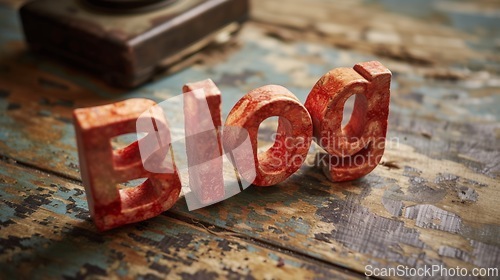 Image of Quartzite Stone Blog concept creative art poster.