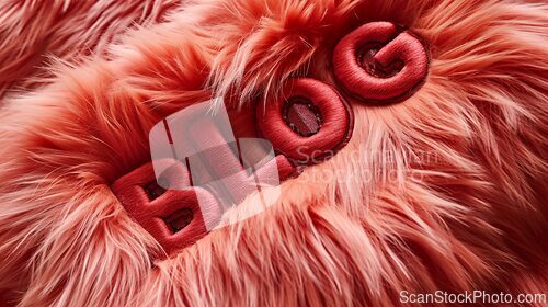 Image of Red Fur Blog concept creative art poster.